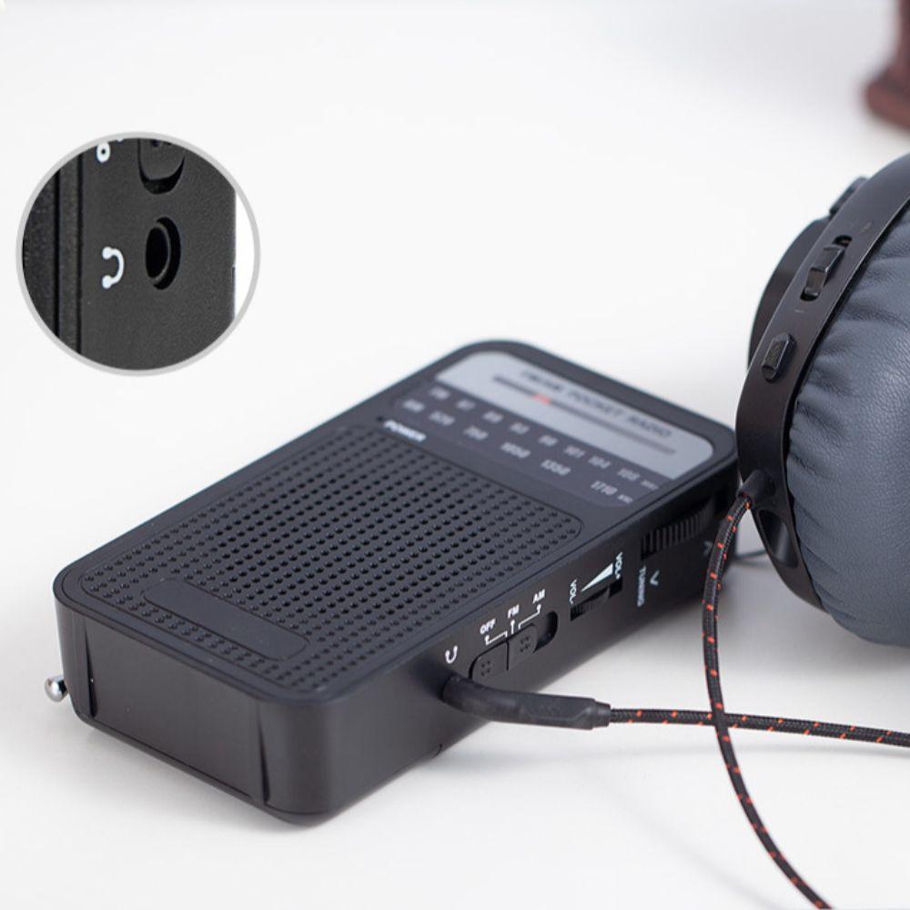 Mini AM FM Pocket Radio Headphone Jack Portable Radio Universal Transistor Radio  Walking
