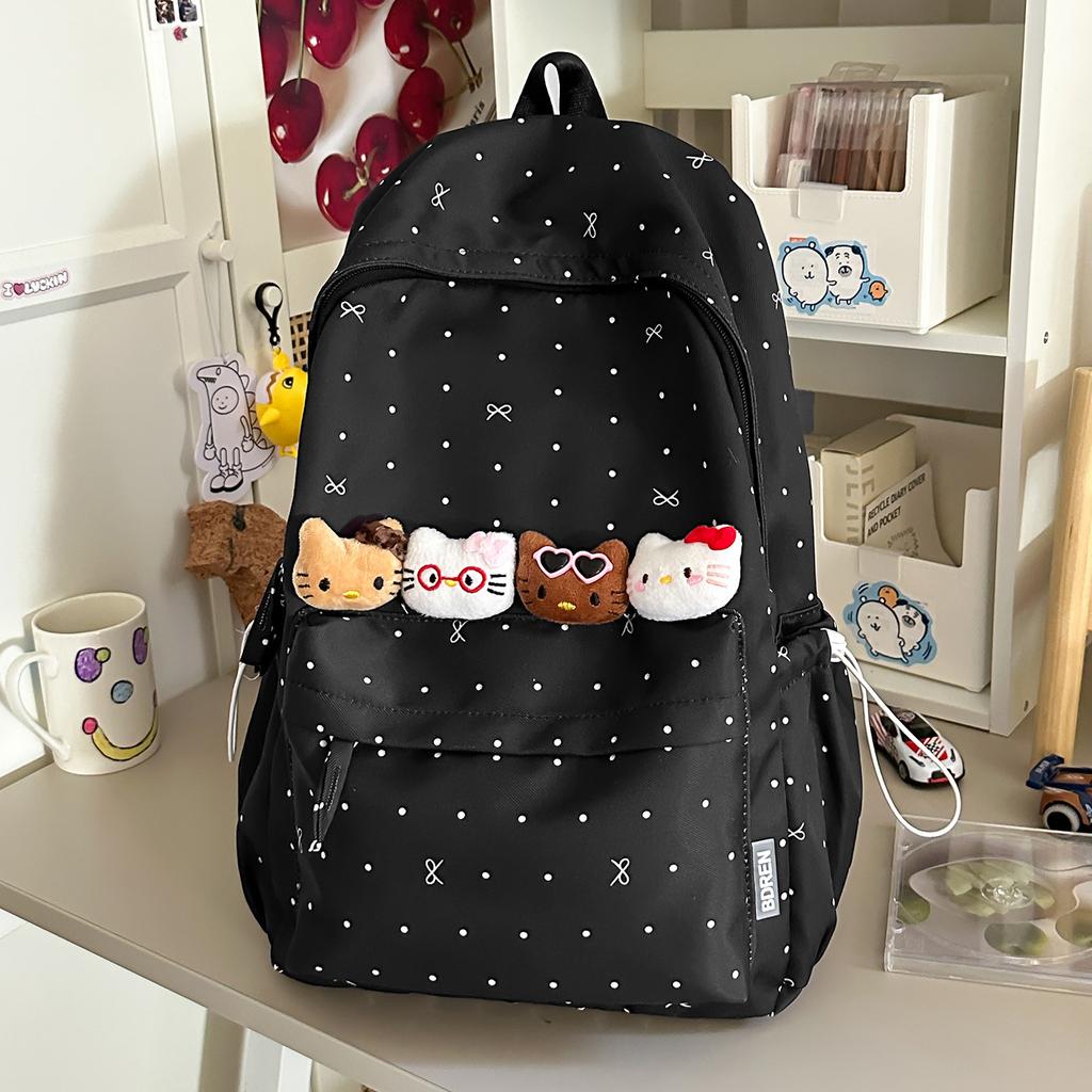 Schulrucksack1011 neuer Pünktchen-Hundert-Türme frisch und süß große Kapazität geeignet für Mädchen der Mittel- und Oberstufe Herz-Atmosphäre Rucksack