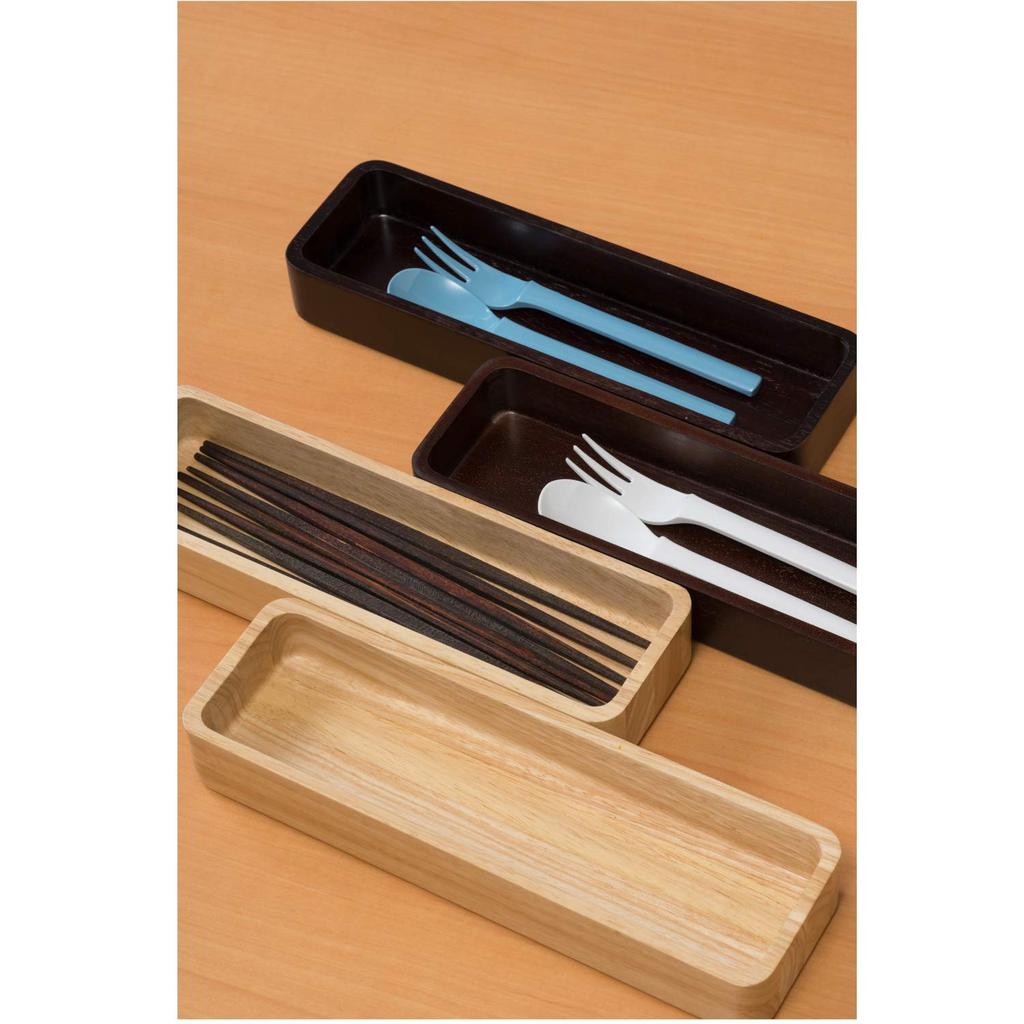 Swanson Shoji Cutlery Width x Depth 8 x Height Commercial Japanese Case, Wooden, Rubberwood, Natural, Approx. 26.5 4cm, Stackable, Use, Style, TD-031N