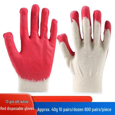 Thickened Red Latex Work Gloves