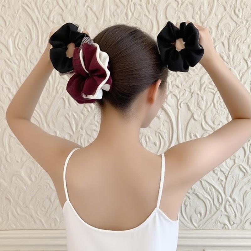 Satin Double Layer Elegant Hair Tie: Luxurious, No-Dent, and Gentle on Hair