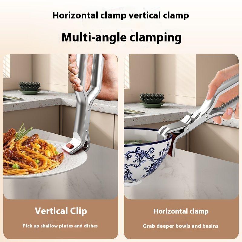 Dish Plate Clip Anti-Scald Bowl Clip Gripper Ergonomic Handle Bowls Clamp Holder For Frying Pans Air Fryers Steamers Ovens