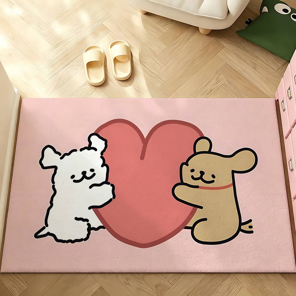 Cute M-Malteses Carpet Bathroom Anti-slip Mat Door Mat Home Decoration Mat Entrance Door Mat Scratch-resistant Door Mat