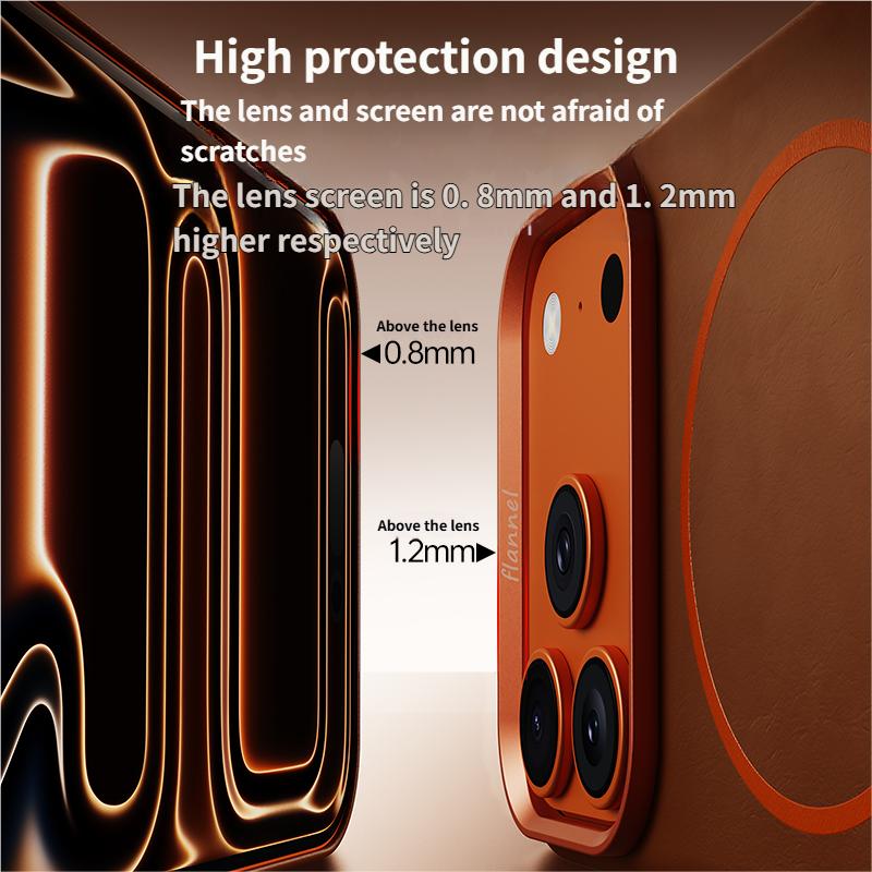 High-End Elephant Leather Texture Magnetic Phone Case for IPhone 17 Pro Max Air for Magsafe Wireless Charging Full Protect Cover