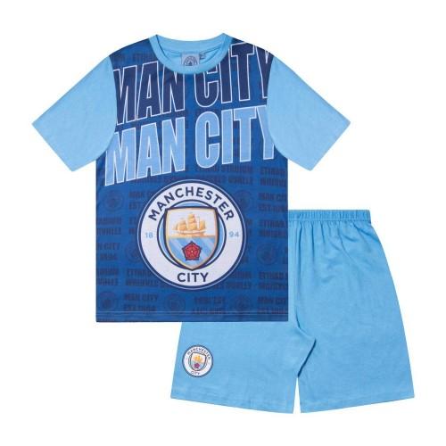 Manchester City FC Boys Doku 11 Sublimated Short Pyjama Set
