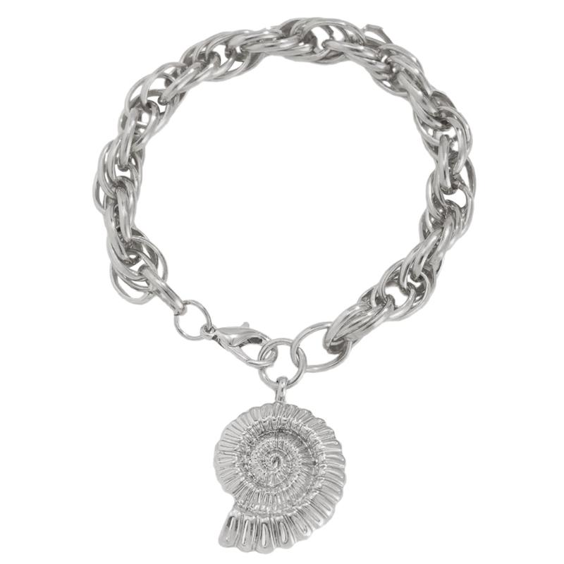 Handcrafted Alloy Bracelet Beautifully Crafted Bracelet Jewelry Delicate Conch Fringes Wrist Chain Ornament 1 серебряный