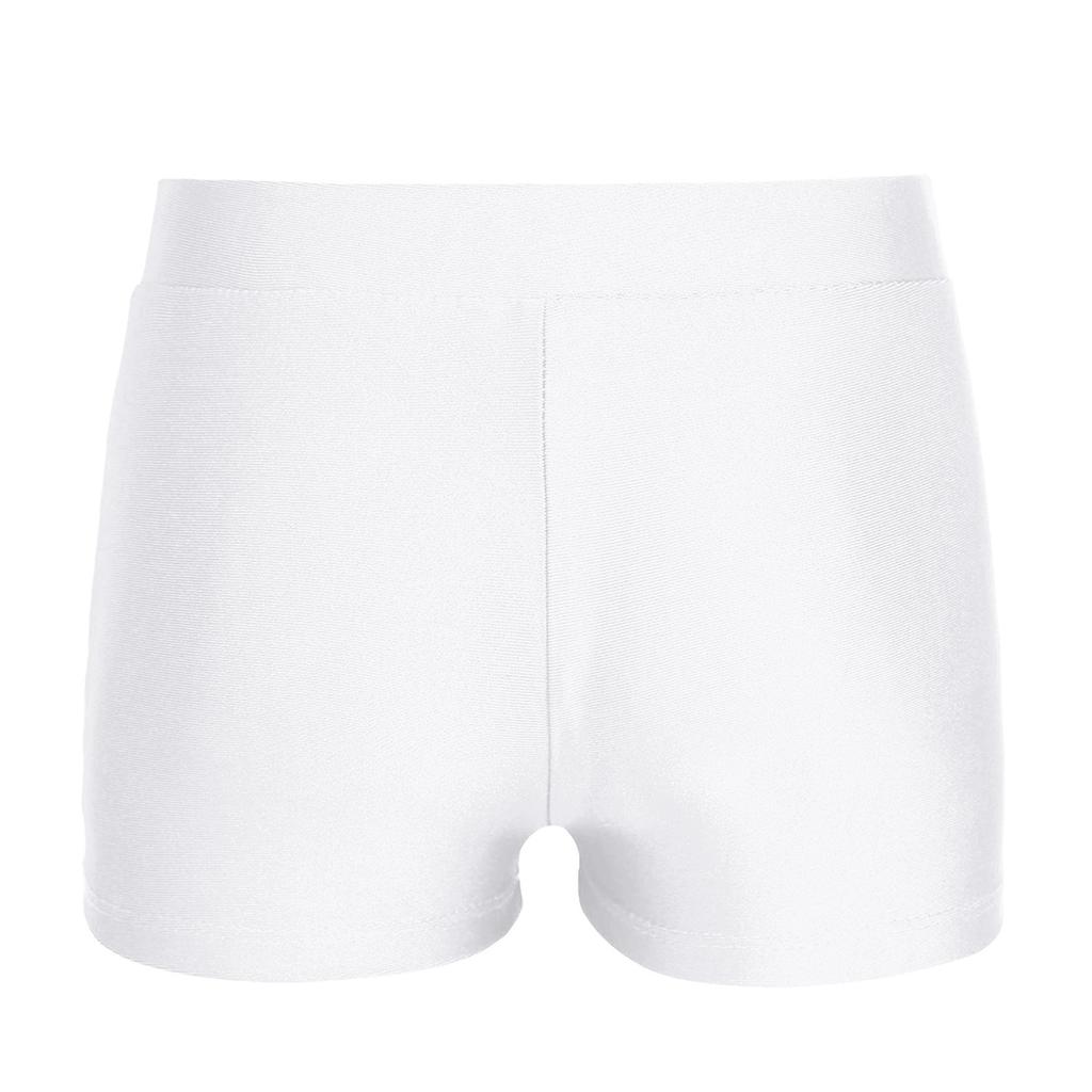 Mädchen Sportliche V-Bund Stretch Shorts Atmungsaktive Unterteile für Tanztraining Gymnastik Wettkämpfe