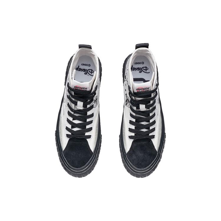Li Ning X Disney Canvas Hi Shoes 'White Black' Women's AGCR180-5