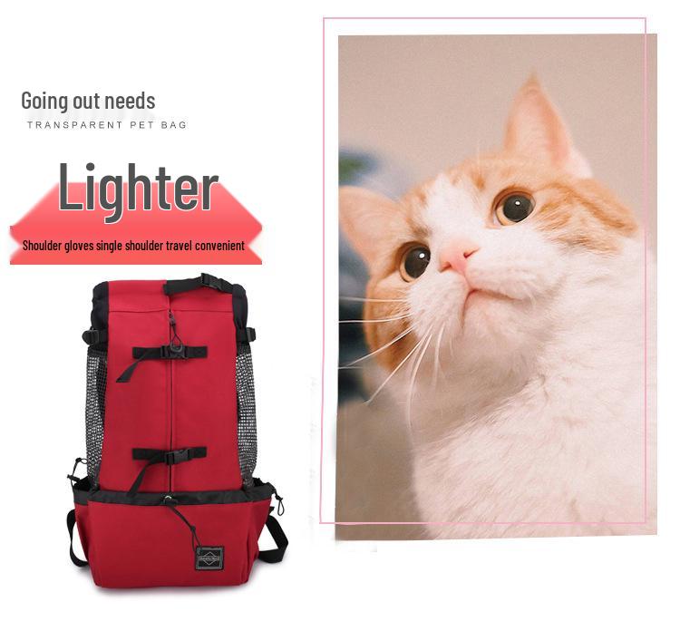 Pet Travel Backpack: Ventilated & Breathable Double Shoulder Bag for Dogs - Perfect for Biking & Shopping