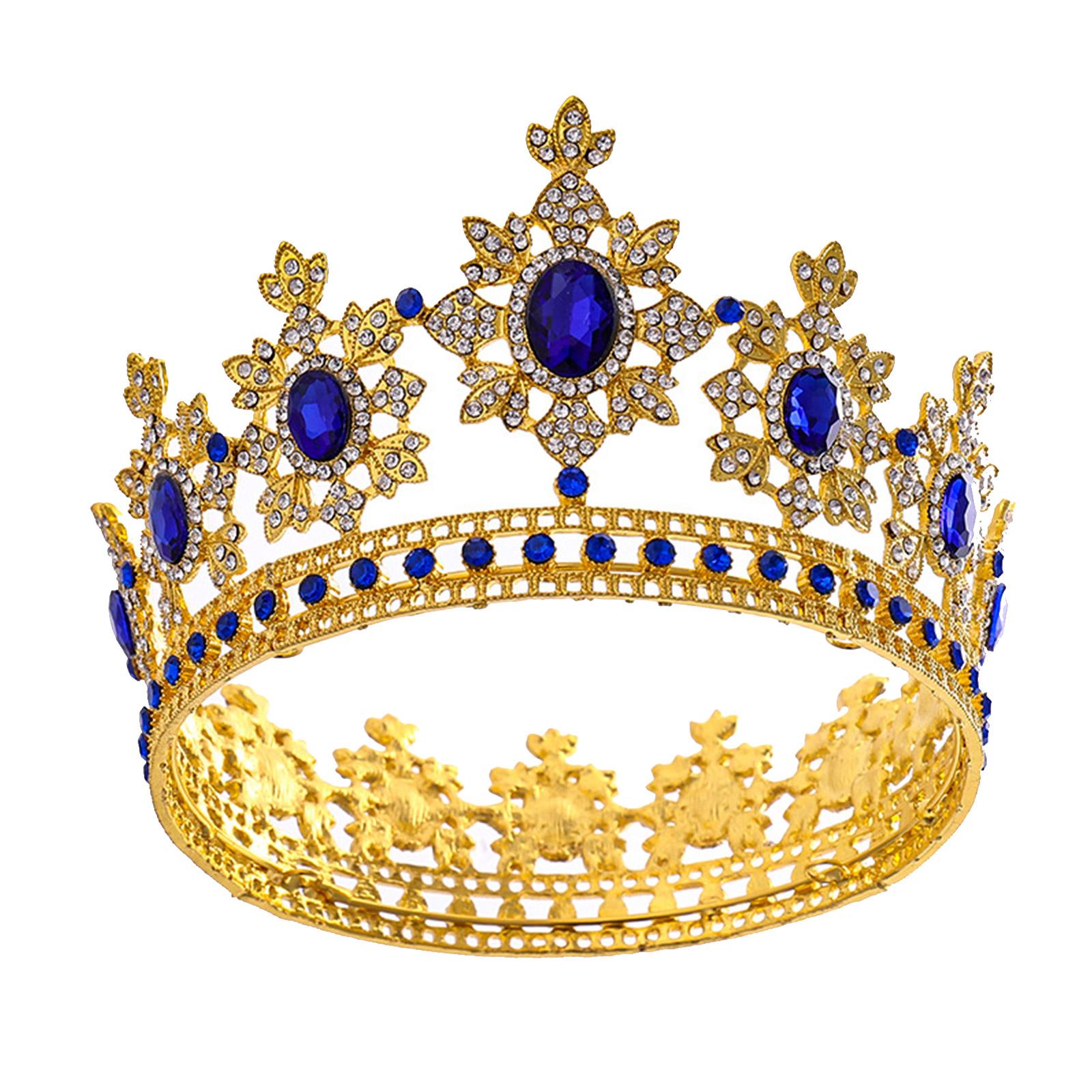 Queen Crown Tiara for Unisex Wedding Princess Crown for Xmas Baroque Headband 1