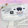 Cat Pattern Canvas Pen Case With Multi Layer Storage For Office And School Use