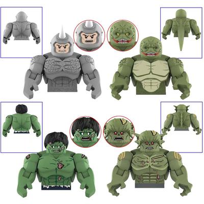 Non-Toxic New Movable Model Mini Bricks Lizard Rhino Abomination Assemble Compatible Action Figures Puzzle Kids Toy Building Blocks Gifts