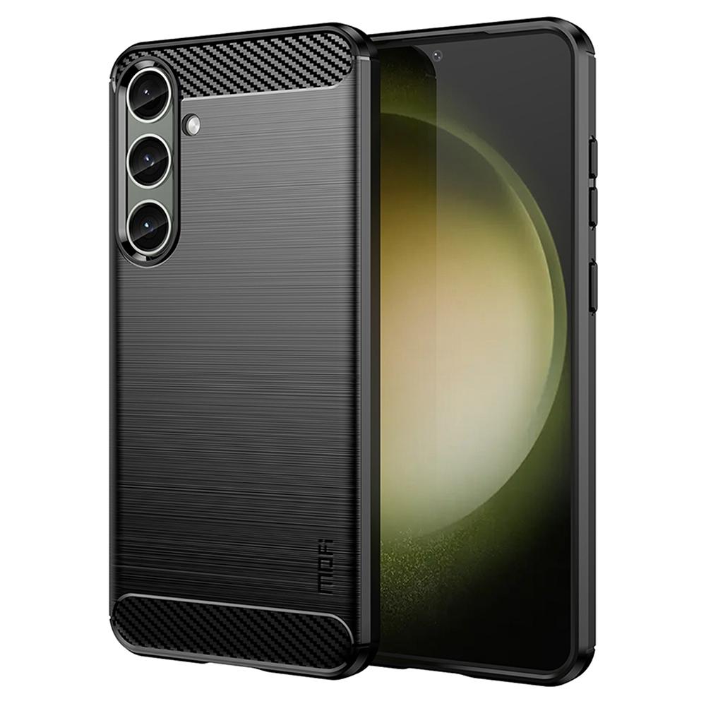 MOFI JK TPU Series-1 For Samsung Galaxy S24+ Slim-Fit TPU Case Carbon Fiber Texture Phone Cover