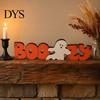 Indoor Seasonal Party Supplies Wooden Halloween Table Sign, Vintage Letter Tabletop Decoration, Spooky Standing Unique Photo Prop Block Sign
