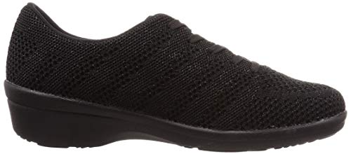 Asahi Women's L517 Comfort Lace-Up Stretch Knit Shoes, Black, Size 23cm, 3E