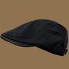Leather Brim Splicing Retro Forward Hat Women's Spring New Versatile Painter Hat Korean  Fashion Duck Tongue Newsboy Hat