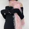 Harajuku Imitation Fur Scarf Pure Color Y2K Scarves Simple Fluffy Shawl Wrap  Girl