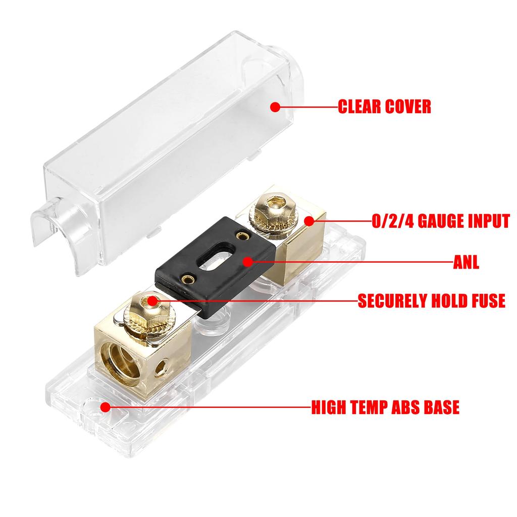 X AUTOHAUX Fuse Holder Fuse Box Fuse Cap Inline Fuse Holder ANL ANL Fuse