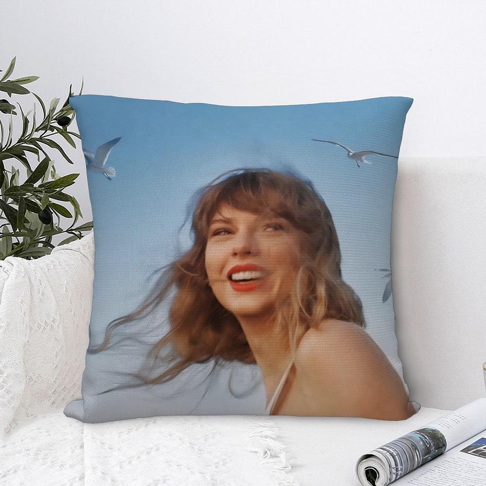 

Hot singer S-SwiftS Pillow Case Plush Fabric Soft Pillowcase Double Sided Print Sofa Cushion Cover Throw Pillow Cover 16x16Inch