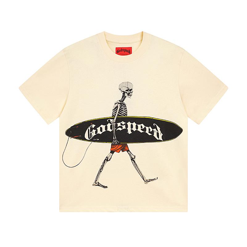 25FW European and American trendy brand G. D skull band summer new rock men's and women's loose short-sleeved T-shirt casual tee