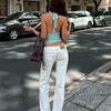 European and American Women's Clothing eBay Summer New Solid Color Sexy Neck V-neck Chest Wrap Waist Small Vest Women