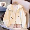 V0Z Damen Petite Lila Windjacke - Trendige Frühjahrs-/Herbst-Kurzjacke im Freizeitstil