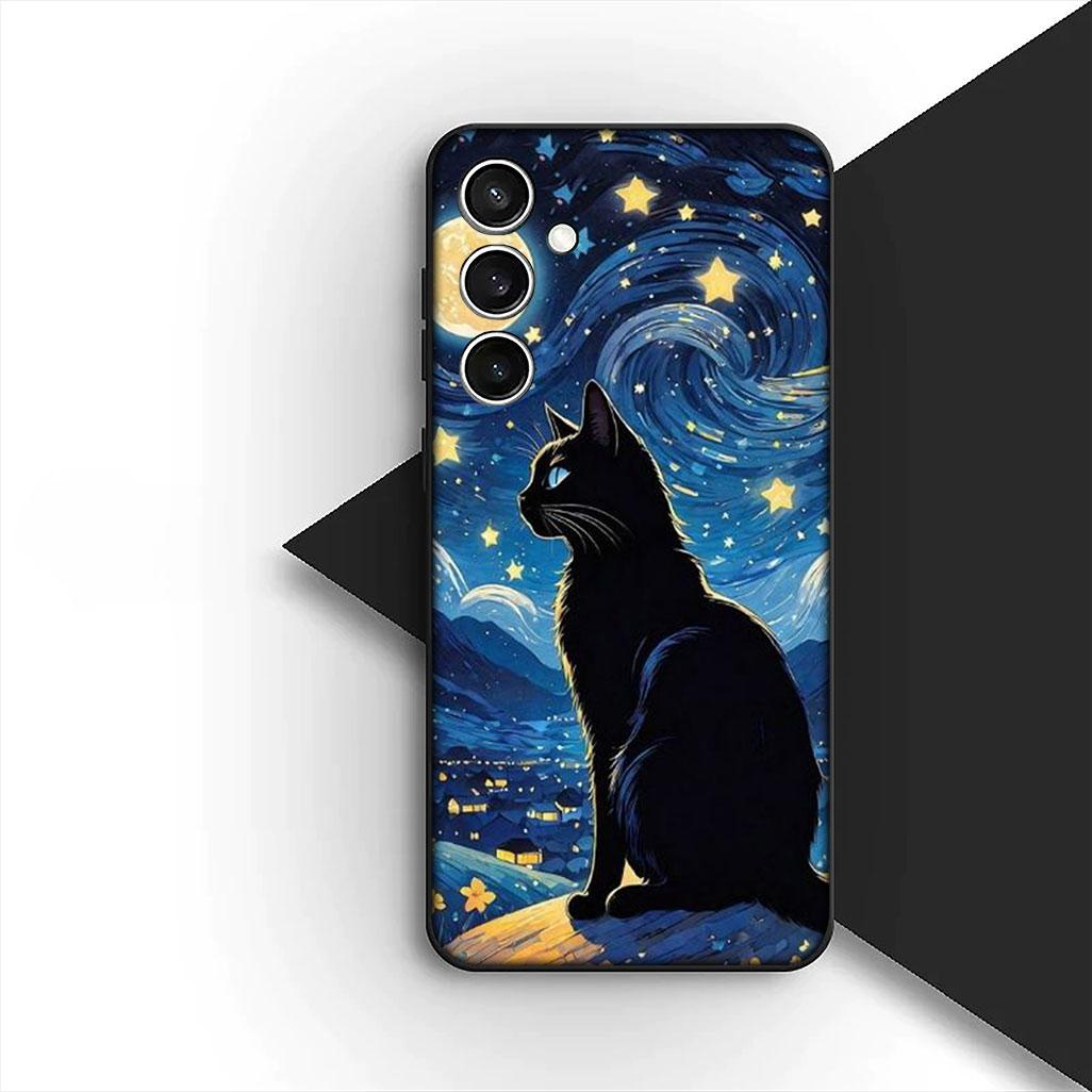

Cover for Motorola Moto Edge 70 60 Fusion NEO Pro G56 G96 G04 G05 20 G Stylus Casing Phone Case Black Kitten Cat Eye Cute Anime Motorola Edge 70