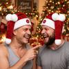 Pomysły na prezenty Mikołajkowe Animowana Złośliwa Czapka dla Dorosłych, Śmieszna Elektrycznie Ruchoma Czapka na Imprezę Świąteczną, Humorystyczne Sezonowe Nakrycie Głowy Czerwone Nowość Ruchome Boże Narodzenie