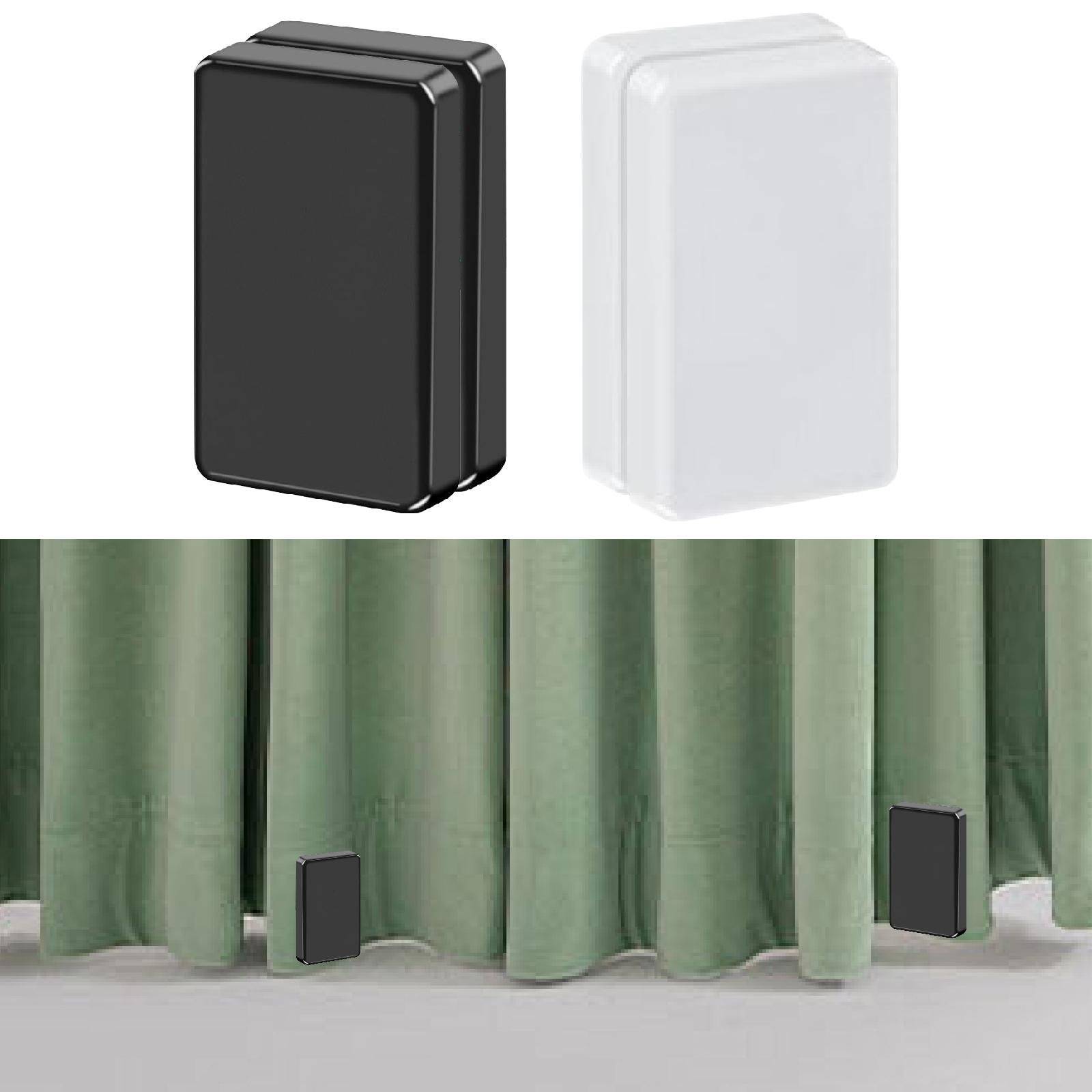 Outdoor Curtain Weights Magnetic Wrapped Decorative Drapery Weights for Flag Shower Curtain Outside Curtain Bathroom Shower nero