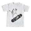 T-shirt Grafica Gatto Emo Skater Stile Vintage, T-shirt Gatto Carino
