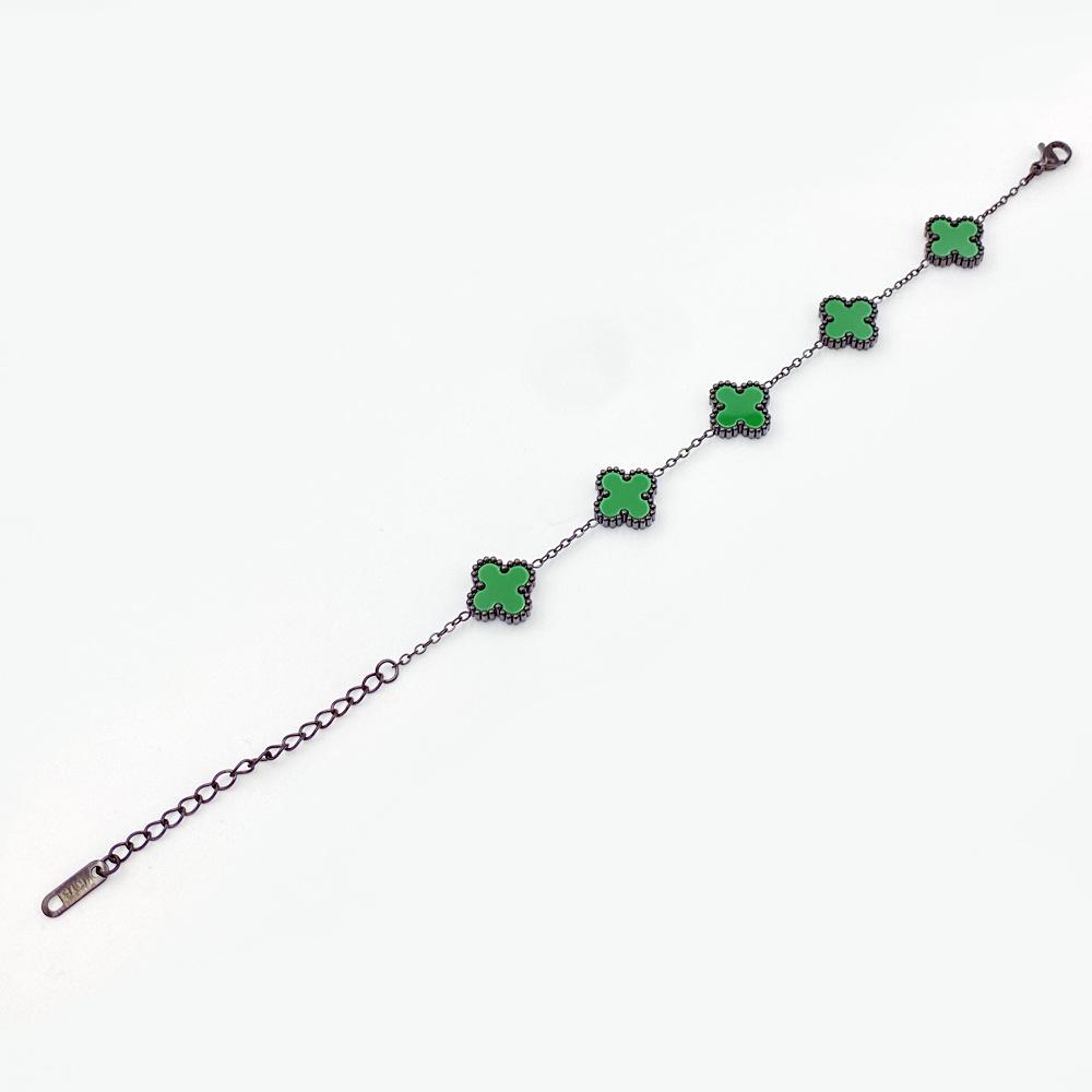 Fashion Black Four-leaf Clover 13MM Bracelet High-grade Fashion Ladies Four-leaf Clover Bracelet