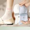 Cotton Socks - Children's Idea Yarn Love Heart Summer and Spring Pure Cotton Short Socks for Students Cotton White Socks