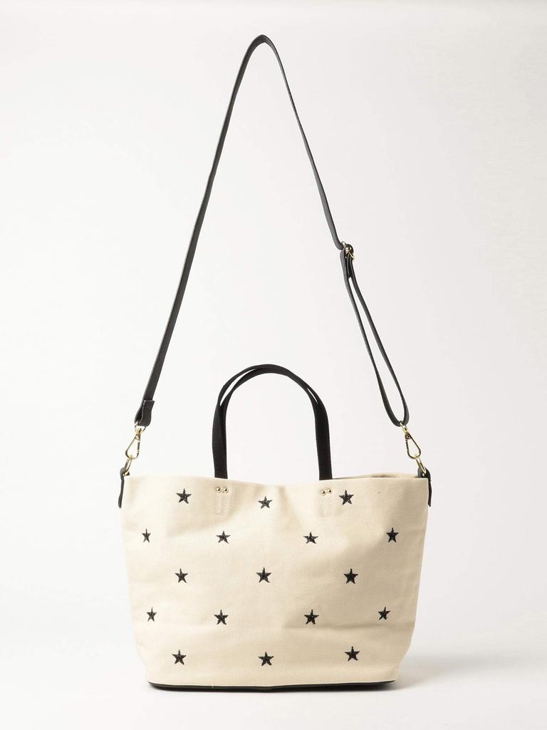 B:MING LIFE STORE by BEAMS / Tote Bag B:MING by BEAMS 2-Way Star Embroidered Bag Women's Off White One Size