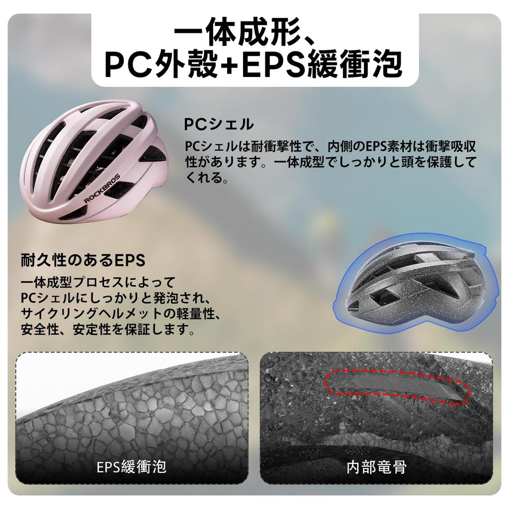 ROCKBROS Adult CE Certified Bicycle Helmet for Impact High Adjustable Suitable for Elementary and Junior High School and School Women, Ionic+