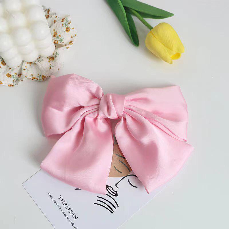 Red Bow Hair Clip Ribbon – European & American JK Style Duckbill & Spring Back Clip