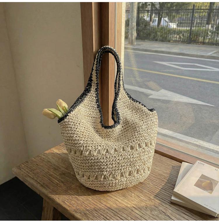 Spring 2026 Woven Beach Tote - Crossbody & Shoulder Handbag