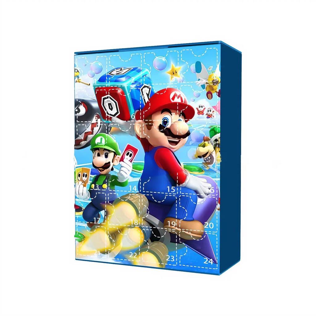 Mario Bros Super Adventskalender 24 Tage Weihnachts-Countdown Geschenke Blind Box 24 Stück