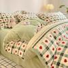 2025 Winter Fleece-Lined Velvet Bed Set: Thick Double-Sided Sheet & Duvet Cover, Dorm/Solo 3-Piece