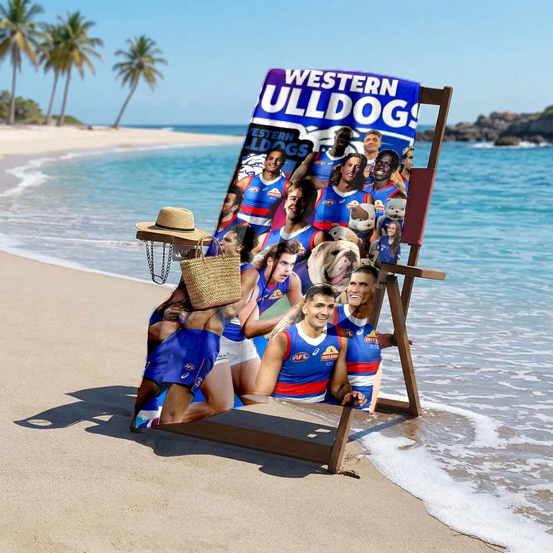 Western Bulldogs Fashion Beach Towel: Ideal for Summer Adventures Soft, absorbent and quick drying suitable for swimming and bathing