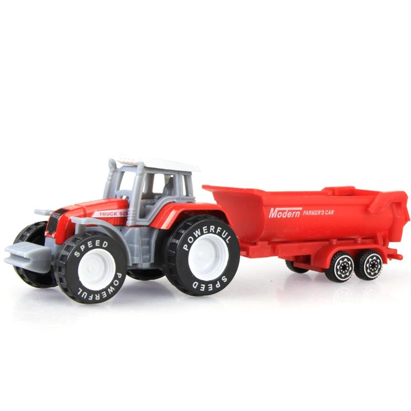 Novelty Children Pull Back Car Toys Grain Loader Harvesters Farm Tractor Pull Back Car for Play Toys Lawn Games Best Gif