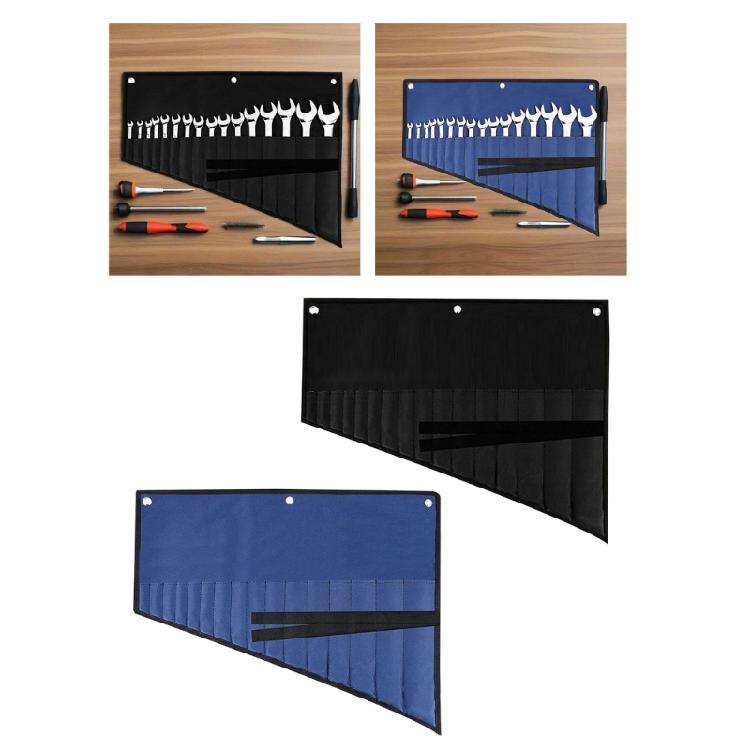 Organized Tool Pouch Reinforced 600D Cloth Fabric For Long Lasting Durability Wrench Roll Organizer Bag