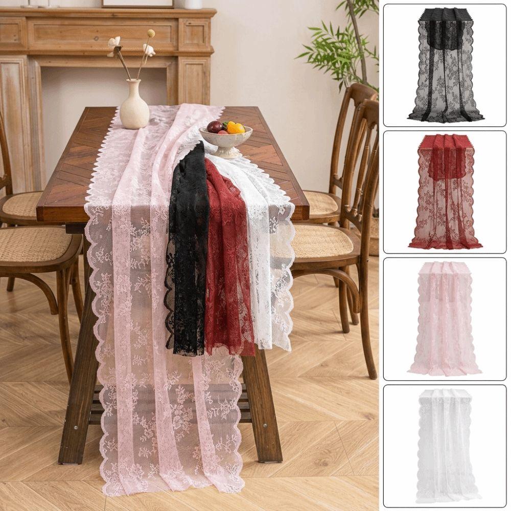 Boho Lace Table Runner Lace Fabric Wedding Table Decor Durable Table Cover  Coffee Table Tv Stand