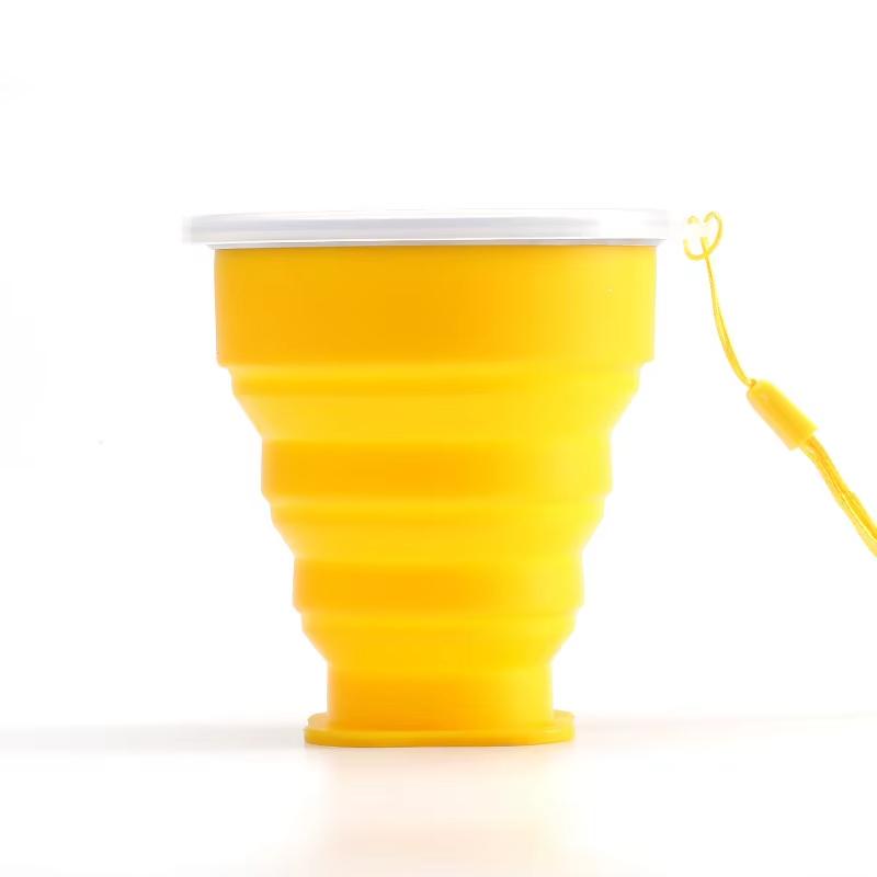 Outdoor Portable Silicone Folding Water Cup, Multifunctional Telescopic Water Cup, Candy Silicone Mouthwash Folding Cup