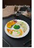 Windmill Five-Compartment Ceramic Dish - Ideal for Braised, Steamed, or Dumpling Dishes.