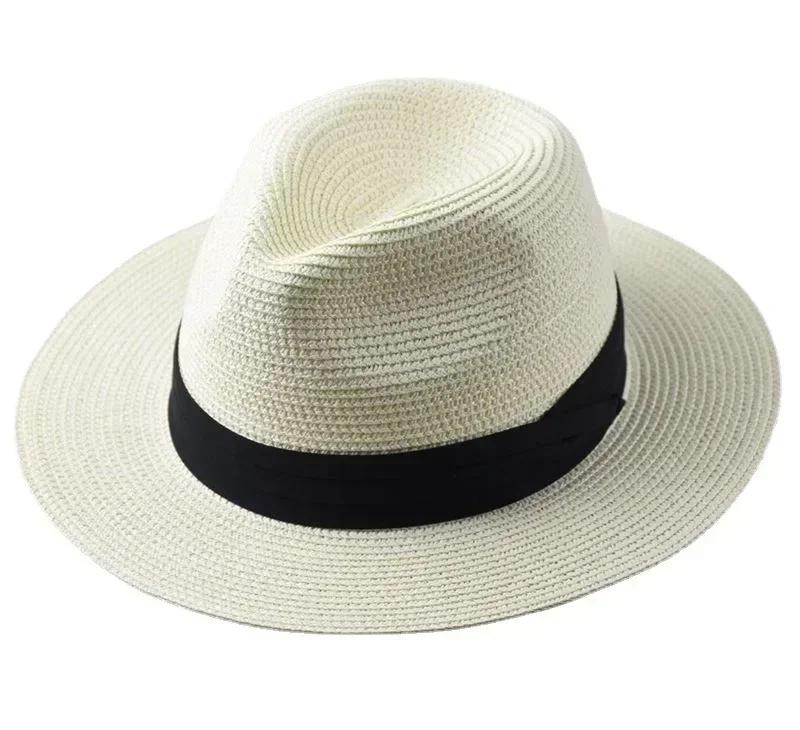XL 61-64cm Kapelusz Panama - Słomkowy Kapelusz Przeciwsłoneczny z Szerokim Rondem dla Mężczyzn i Kobiet, Duży Rozmiar Plażowy Fedora, Letni Kapelusz na Dużą Głowę (55-60cm Również Dostępne