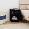 VidaXL Bedside Table Black 40x34x55 Cm Solid Pine Wood 818313