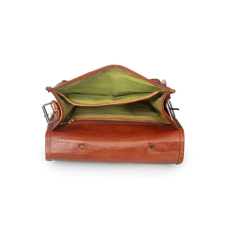 9" Messenger Bag Shoulder Mini Laptop Business Goat Perfect Leather Vintage