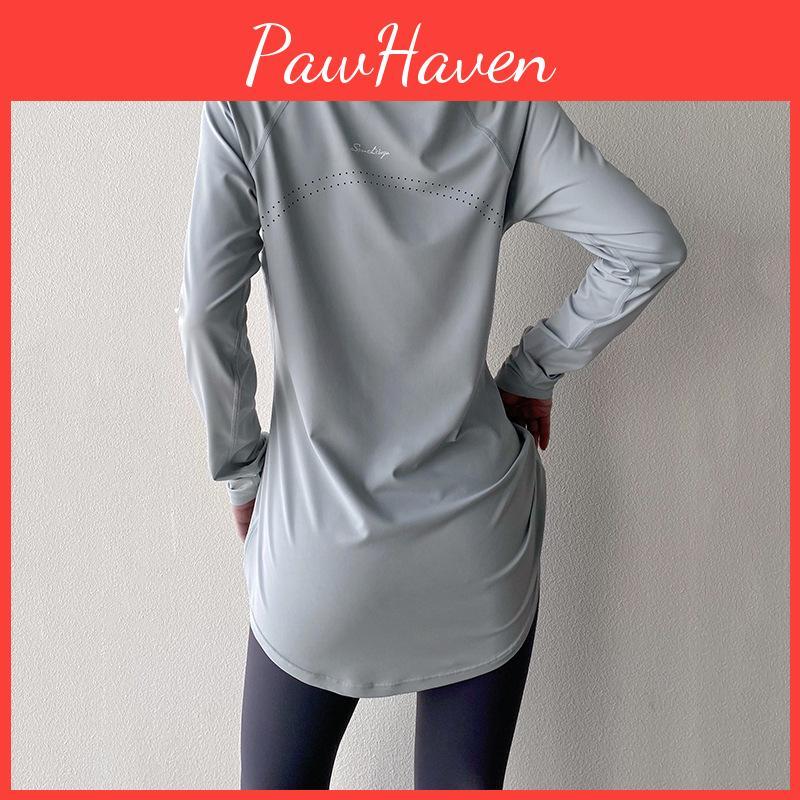 Yoga Sleeve Sportswear Long Women Blouses Shirts Sports Fitness T Shirt Workout