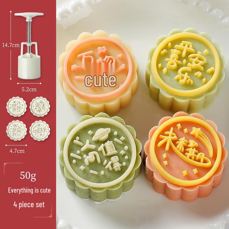 Forma do wytłaczania księżycowych ciastek typu Snow Skin i ciastek z fasoli mung, ręcznie tłoczona