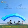 Portable Beach Canopy Tent: Waterproof Nylon, Quick-Open Inflatable Awning, Blue Canvas
